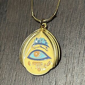 Gold Evil Eye Pendant Necklace - Women Jewelry